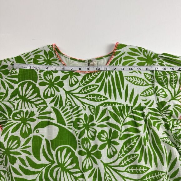 Uncle Frank 100% Cotton Birds of Paradise Beachy Tiered Midi Dress, Sz. L-XL - Picture 11 of 15